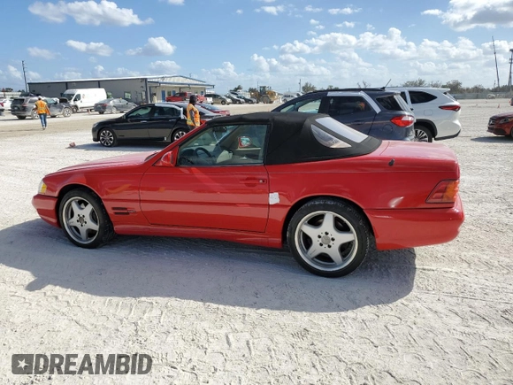 1999 Mercedes-Benz SL-Class with VIN WDBFA68F0XF178838, listed as a Copart auction lot 77040434 with 0 mi miles and Salvage Title. Bid and sale history available at carsss.com. Image 2.