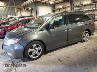 2013 Honda Odyssey Touring with VIN 5FNRL5H95DB012005, listed as a Copart auction lot 46259115 with 195,534 mi miles and Salvage Title. Bid and sale history available at carsss.com. Image 1.