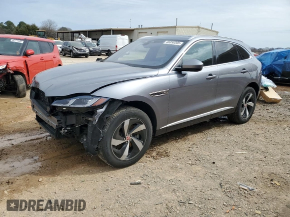 2021 Jaguar F-Pace S with VIN SADCJ2EX1MA675503, listed as a Copart auction lot 46350205 with 37,645 mi miles and Salvage title. Bid and sale history available at DreamBid. Image 1.