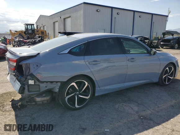 2021 Honda Accord Sport with VIN 1HGCV2F33MA002385, listed as a Copart auction lot 60171045 with 31,070 mi miles and Salvage title. Bid and sale history available at DreamBid. Image 3.