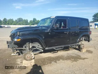 2022 Jeep Wrangler Unlimited Sport S with VIN 1C4HJXDG6NW133351, listed as a Copart auction lot 62159475 with 45,412 mi miles and Salvage title. Bid and sale history available at DreamBid. Image 1.