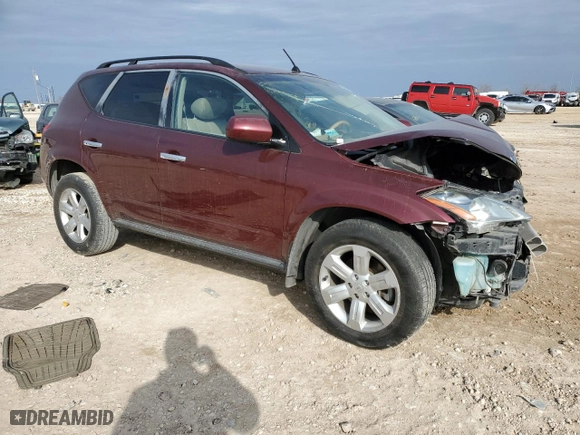 2007 Nissan Murano S with VIN JN8AZ08T07W527041, listed as a Copart auction lot 45359525 with 168,412 mi miles and Salvage Title. Bid and sale history available at carsss.com. Image 4.