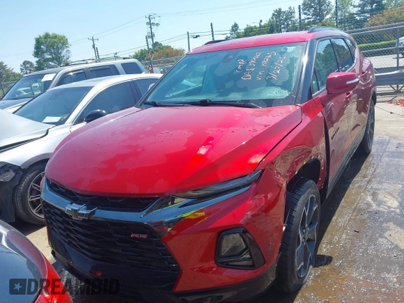 2022 Chevrolet Blazer RS z VIN 3GNKBERS7NS158265, wystawiony jako IAAI lot #42033744 z przebiegiem 60 893 mil mil oraz . Historia ofert i sprzedaży dostępna na DreamBid. Obrazek 12.