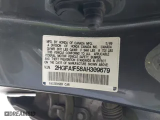 2010 Honda Civic Sdn LX with VIN 2HGFA1F58AH309679, listed as a IAAI auction lot 41716962 with 130,066 mi miles. Bid and sale history available at carsss.com. Image 9.