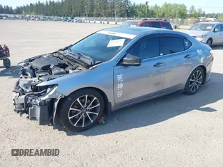 2015 Acura TLX V6 with VIN 19UUB2F32FA025334, listed as a IAAI auction lot 42099075 with 107,409 mi miles. Bid and sale history available at carsss.com. Image 18.