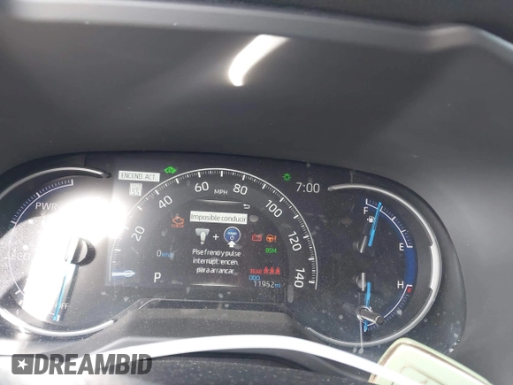 2024 Toyota RAV4 Hybrid SE with VIN 4T3T6RFV7RU161067, listed as a IAAI auction lot 41942992 with 11,952 mi miles and . Bid and sale history available at DreamBid. Image 7.
