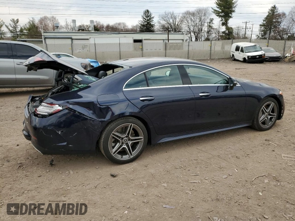 2019 Mercedes-Benz CLS with VIN WDD2J5KB9KA039254, listed as a Copart auction lot 50031255 with 76,184 mi miles and Salvage Title. Bid and sale history available at carsss.com. Image 3.