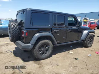 2023 Jeep Wrangler Willys with VIN 1C4HJXDN7PW548812, listed as a Copart auction lot 57729154 with 45,847 mi miles and Clean Title. Bid and sale history available at DreamBid. Image 3.