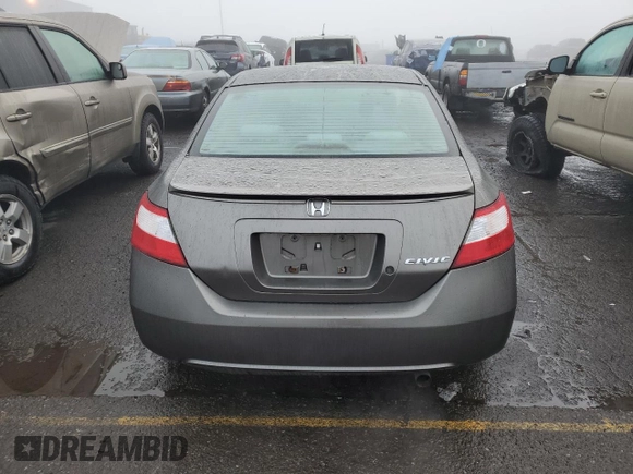 2006 Honda Civic Cpe LX with VIN 2HGFG11666H573117, listed as a Copart auction lot 86996744 with 195,733 mi miles and Salvage Title. Bid and sale history available at carsss.com. Image 6.