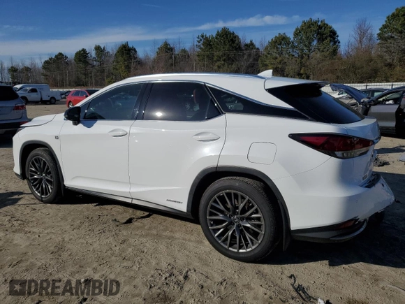 2021 Lexus RX with VIN 2T2YGMDA4MC071511, listed as a Copart auction lot 43810605 with 37,158 mi miles and Salvage Title. Bid and sale history available at carsss.com. Image 2.