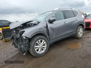 2016 Nissan Rogue SV z VIN KNMAT2MV9GP614382, wystawiony jako Copart lot #55993375 z przebiegiem Nie podano mil oraz Szkoda całkowita • Salvage title. Historia ofert i sprzedaży dostępna na DreamBid. Obrazek 1.