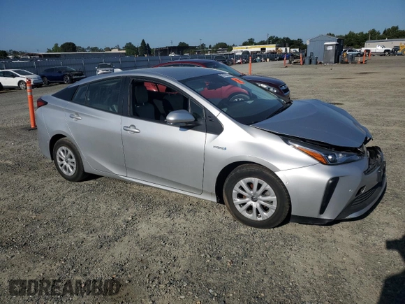 2022 Toyota Prius L Eco with VIN JTDKAMFU3N3162492, listed as a Copart auction lot 55139395 with 0 mi miles and Salvage Title. Bid and sale history available at carsss.com. Image 4.