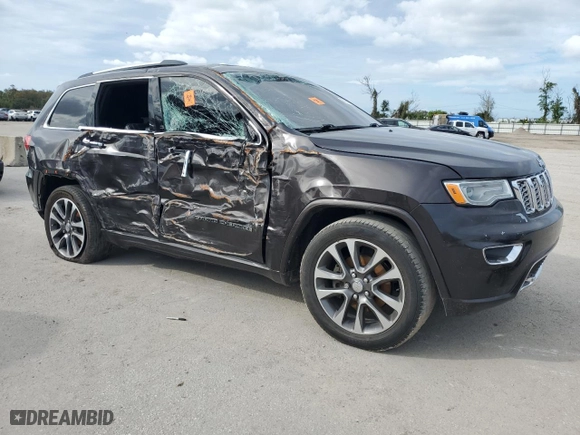2017 Jeep Grand Cherokee Overland with VIN 1C4RJECG1HC652145, listed as a Copart auction lot 80042104 with 192,145 mi miles and Clean Title. Bid and sale history available at carsss.com. Image 4.
