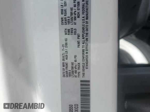 2021 Ram ProMaster Cargo with VIN 3C6LRVBG7ME560550, listed as a Copart auction lot 46991735 with Not Provided miles and Salvage Title. Bid and sale history available at carsss.com. Image 16.