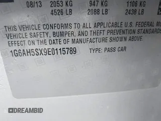 2014 Cadillac ATS Luxury AWD with VIN 1G6AH5SX9E0115789, listed as a IAAI auction lot 41029195 with 125,307 mi miles and . Bid and sale history available at carsss.com. Image 9.