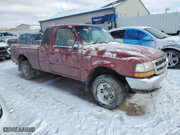 1998 Ford Ranger XL with VIN 1FTYR14CXWPA52707, listed as a Copart auction lot 45337355 with 187,485 mi miles and Non Repairable. Bid and sale history available at carsss.com. Image 4.
