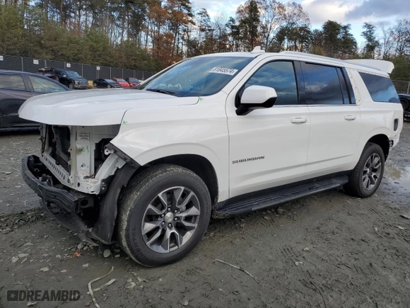 2021 Chevrolet Suburban LT with VIN 1GNSKCKD4MR350647, listed as a Copart auction lot 81845574 with 1,588 mi miles and Salvage Title. Bid and sale history available at carsss.com. Image 1.