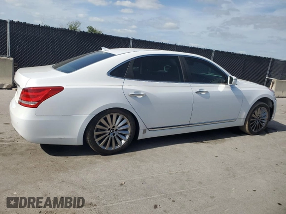 2014 Hyundai Equus Signature with VIN KMHGH4JH2EU090816, listed as a Copart auction lot 54565535 with 168,285 mi miles and Salvage Title. Bid and sale history available at DreamBid. Image 3.