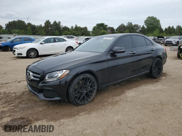 2017 Mercedes-Benz C 300 with VIN 55SWF4JB2HU215066, listed as a Copart auction lot 57427375 with 78,506 mi miles and Salvage title. Bid and sale history available at DreamBid. Image 1.