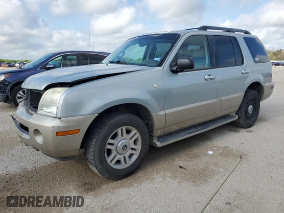 2005 Mercury Mountaineer Convenience z VIN 4M2ZU66W45ZJ05518, wystawiony jako Copart lot #62868264 z przebiegiem 152 479 mil mil oraz Szkoda całkowita • Salvage title. Historia ofert i sprzedaży dostępna na DreamBid. Obrazek 1.