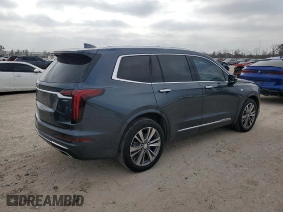 2021 Cadillac XT6 Premium Luxury with VIN 1GYKPCRS4MZ147444, listed as a Copart auction lot 44636035 with 38,160 mi miles and Salvage Title. Bid and sale history available at DreamBid. Image 3.