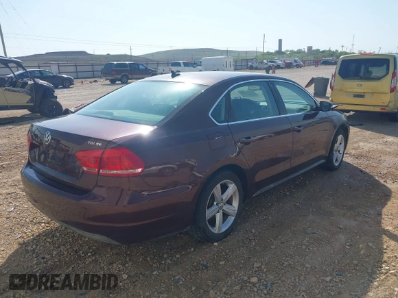 2013 Volkswagen Passat SE с VIN 1VWBN7A31DC127398, выставлен на аукционе IAAI как лот 42035829 с пробегом 103 974 миль миль и . История ставок и продаж доступна на DreamBid. Изображение 4.