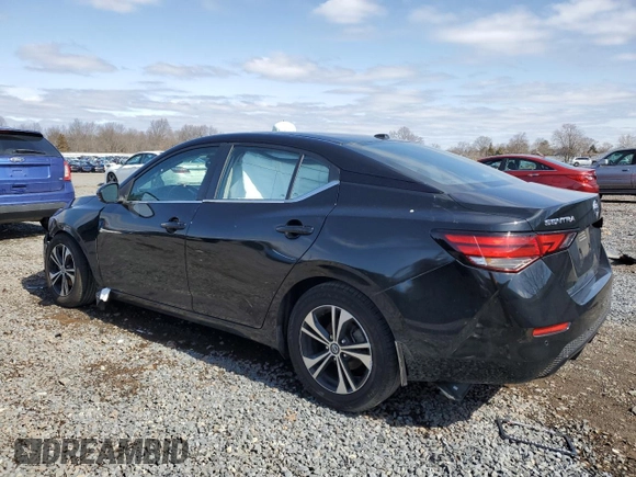 2021 Nissan Sentra SV with VIN 3N1AB8CV7MY306860, listed as a Copart auction lot 47939825 with 34,409 mi miles and Salvage title. Bid and sale history available at DreamBid. Image 2.