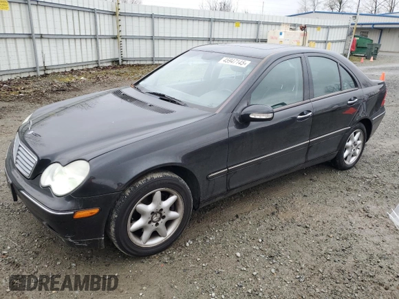 2002 Mercedes-Benz C 230/260/280/320 with VIN WDBRF64J52F288883, listed as a Copart auction lot 45947145 with 143,297 mi miles and Clean Title. Bid and sale history available at DreamBid. Image 1.