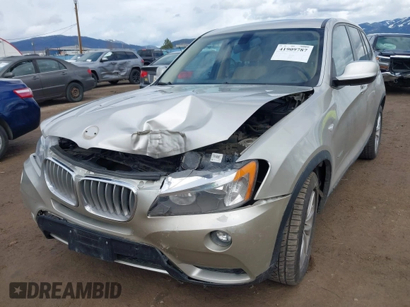 2013 BMW X3 xDrive28i with VIN 5UXWX9C5XD0A24038, listed as a IAAI auction lot 41909787 with 82,857 mi miles and . Bid and sale history available at DreamBid. Image 6.