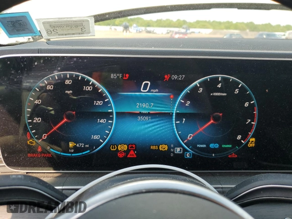 2023 Mercedes-Benz GLS 450 with VIN 4JGFF5KE7PA962374, listed as a Copart auction lot 65884414 with 35,091 mi miles and Salvage Title. Bid and sale history available at DreamBid. Image 9.