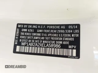 2014 Porsche Cayenne S z VIN WP1AB2A2XELA58986, wystawiony jako IAAI lot #41577501 z przebiegiem 53 672 mil mil oraz . Historia ofert i sprzedaży dostępna na DreamBid. Obrazek 9.