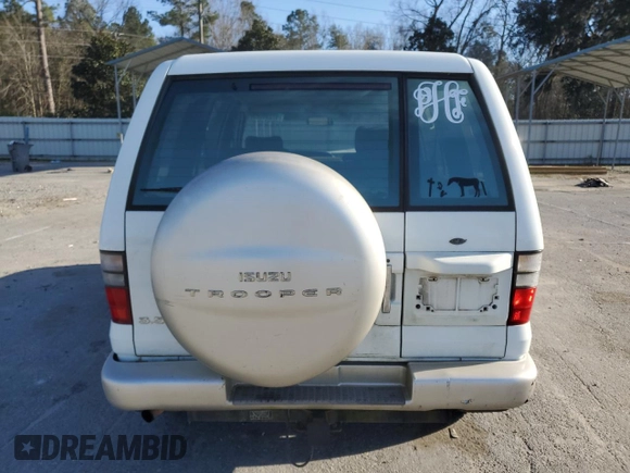 2002 Isuzu Trooper S with VIN JACDS58X427J00556, listed as a Copart auction lot 47238585 with 148,210 mi miles and Salvage Title. Bid and sale history available at DreamBid. Image 6.