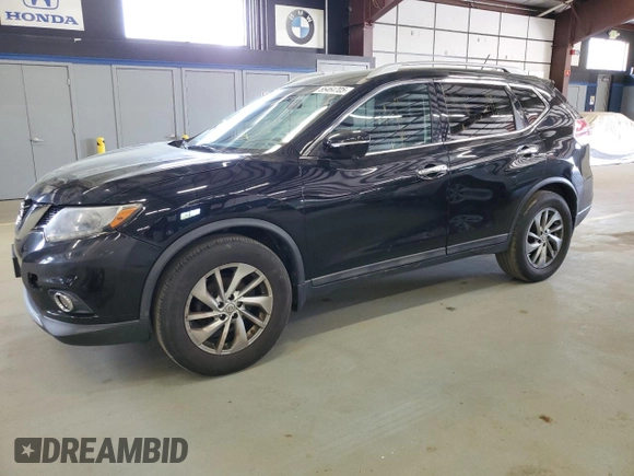 2015 Nissan Rogue SL with VIN 5N1AT2MV9FC817676, listed as a Copart auction lot 55464705 with 254,530 mi miles and Clean Title. Bid and sale history available at carsss.com. Image 1.