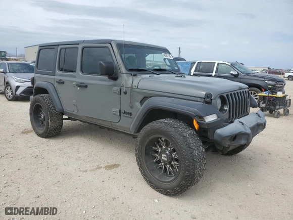 2020 Jeep Wrangler Unlimited Sport Altitude with VIN 1C4HJXDG2LW325430, listed as a Copart auction lot 46953185 with 69,919 mi miles and Salvage Title. Bid and sale history available at carsss.com. Image 4.