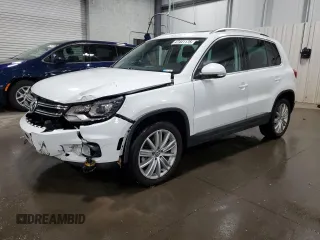 2016 Volkswagen Tiguan S z VIN WVGBV7AX9GW579555, wystawiony jako Copart lot #47441175 z przebiegiem 109 699 mil mil oraz Szkoda całkowita • Salvage title. Historia ofert i sprzedaży dostępna na DreamBid. Obrazek 1.