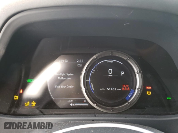 2020 Lexus UX 250h F Sport with VIN JTHR9JBH7L2032974, listed as a Copart auction lot 87505865 with 51,461 mi miles and Salvage title. Bid and sale history available at DreamBid. Image 9.