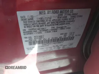 2006 Ford Five Hundred SEL with VIN 1FAFP24116G140617, listed as a IAAI auction lot 42212023 with 203,959 mi miles and . Bid and sale history available at DreamBid. Image 9.