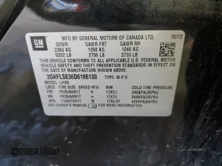 2013 GMC Terrain SLE with VIN 2GKFLSE36D6186130, listed as a Copart auction lot 45979775 with 170,808 mi miles and Salvage Title. Bid and sale history available at DreamBid. Image 13.