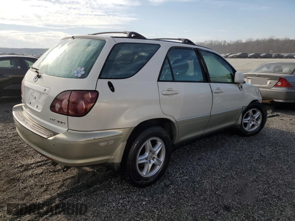 2000 Lexus RX 300 with VIN JT6GF10U7Y0062133, listed as a Copart auction lot 47212985 with 266,409 mi miles and Salvage Title. Bid and sale history available at carsss.com. Image 3.
