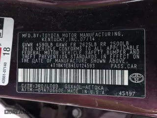 2014 Toyota Avalon Limited with VIN 4T1BK1EB4EU124593, listed as a IAAI auction lot 41064543 with 267,959 mi miles. Bid and sale history available at carsss.com. Image 9.