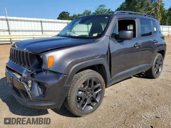 2021 Jeep Renegade 80th Anniversary with VIN ZACNJDBB2MPM65871, listed as a Copart auction lot 59635085 with 47,067 mi miles and Salvage title. Bid and sale history available at DreamBid. Image 1.