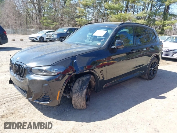 2023 BMW X3 xDrive30i with VIN 5UX53DP06P9R54010, listed as a IAAI auction lot 41790527 with 34,666 mi miles. Bid and sale history available at carsss.com. Image 20.