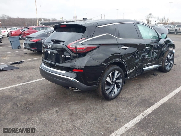 2023 Nissan Murano SL with VIN 5N1AZ2CS0PC138225, listed as a IAAI auction lot 41675550 with 25,518 mi miles. Bid and sale history available at carsss.com. Image 4.