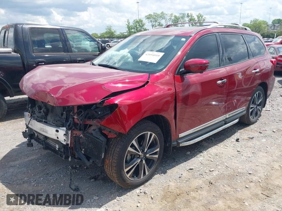 2019 Nissan Pathfinder S with VIN 5N1DR2MN7KC636291, listed as a IAAI auction lot 42094010 with 72,973 mi miles and . Bid and sale history available at DreamBid. Image 17.