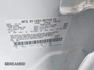 2014 Ford Edge SE с VIN 2FMDK3GC3EBA23495, выставлен на аукционе IAAI как лот 42370931 с пробегом 123 406 миль миль и . История ставок и продаж доступна на DreamBid. Изображение 9.