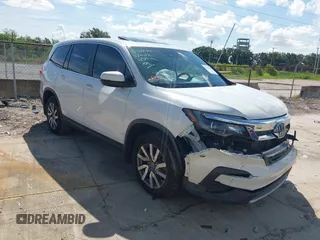 2021 Honda Pilot EX-L with VIN 5FNYF5H59MB017028, listed as a IAAI auction lot 42580843 with 61,557 mi miles and . Bid and sale history available at DreamBid. Image 1.