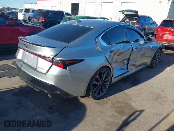 2021 Lexus IS with VIN JTHGZ1B23M5042856, listed as a IAAI auction lot 41858343 with 61,790 mi miles. Bid and sale history available at carsss.com. Image 4.