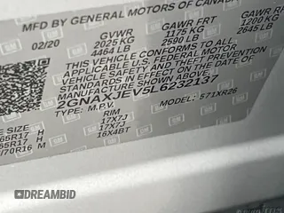 2020 Chevrolet Equinox LT z VIN 2GNAXJEV5L6232137, wystawiony jako IAAI lot #42564889 z przebiegiem 72 940 mil mil oraz . Historia ofert i sprzedaży dostępna na DreamBid. Obrazek 9.