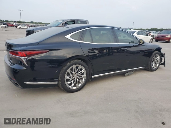 2018 Lexus LS with VIN JTHB51FF3J5002758, listed as a Copart auction lot 66185614 with 103,285 mi miles and Salvage Title. Bid and sale history available at carsss.com. Image 3.