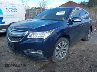 2016 Acura MDX w/Tech with VIN 5FRYD4H40GB053930, listed as a IAAI auction lot 41965048 with 1 mi miles. Bid and sale history available at carsss.com. Image 2.